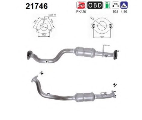 AS 21746 Катализатор для OPEL FRONTERA B (Опель Фронтера б) AS 21746 Катализатор для OPEL FRONTERA B (Опель Фронтера б)