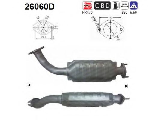AS 26060D Катализатор для MITSUBISHI PAJERO III (Митсубиши/митсубиси Паджеро 3) AS 26060D Катализатор для MITSUBISHI PAJERO III (Митсубиши/митсубиси Паджеро 3)