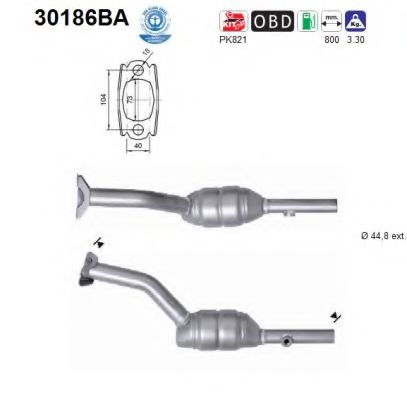 AS 30186BA Катализатор для RENAULT EURO CLIO III (Рено Эуро клио 3) AS 30186BA Катализатор для RENAULT EURO CLIO III (Рено Эуро клио 3)