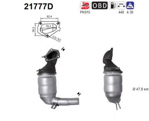 AS 21777D Катализатор для FIAT 500 (Фиат 500) AS 21777D Катализатор для FIAT 500 (Фиат 500)