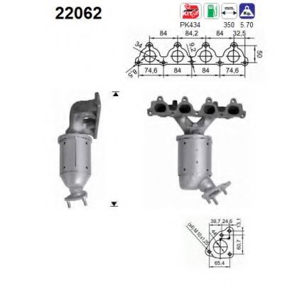 AS 22062 Катализатор для HONDA (Хонда) AS 22062 Катализатор для HONDA (Хонда)