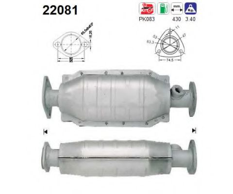 AS 22081 Катализатор для HONDA BALLADE VI (Хонда Балладэ vи) AS 22081 Катализатор для HONDA BALLADE VI (Хонда Балладэ vи)