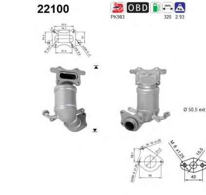 AS 22100 Катализатор для HONDA JAZZ III (Хонда Джаз 3) AS 22100 Катализатор для HONDA JAZZ III (Хонда Джаз 3)