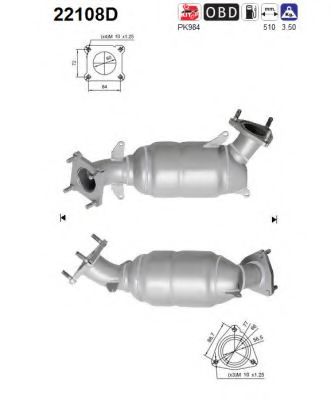 AS 22108D Катализатор для HONDA CIVIC VIII (Хонда Цивик 8) AS 22108D Катализатор для HONDA CIVIC VIII (Хонда Цивик 8)