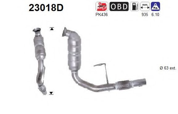 AS 23018D Катализатор для JEEP GRAND CHEROKEE II (Джип Гранд чироки 2) AS 23018D Катализатор для JEEP GRAND CHEROKEE II (Джип Гранд чироки 2)