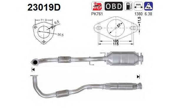 AS 23019D Катализатор для JEEP LIBERTY (Джип Либэртъ) AS 23019D Катализатор для JEEP LIBERTY (Джип Либэртъ)