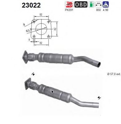 AS 23022 Катализатор для CHRYSLER NEON II (Крайслер Нэон 2) AS 23022 Катализатор для CHRYSLER NEON II (Крайслер Нэон 2)
