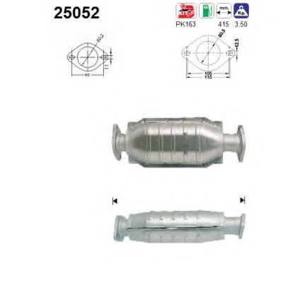 AS 25052 Катализатор для MAZDA EUNOS 30X (Мазда Эунос 30x) AS 25052 Катализатор для MAZDA EUNOS 30X (Мазда Эунос 30x)