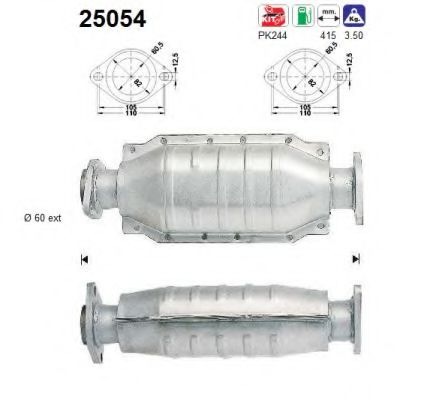 AS 25054 Катализатор для MAZDA EUNOS 800 (Мазда Эунос 800) AS 25054 Катализатор для MAZDA EUNOS 800 (Мазда Эунос 800)