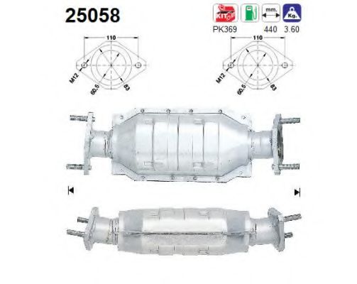 AS 25058 Катализатор для MAZDA 323 ASTINA V (Мазда 323 астина 5)