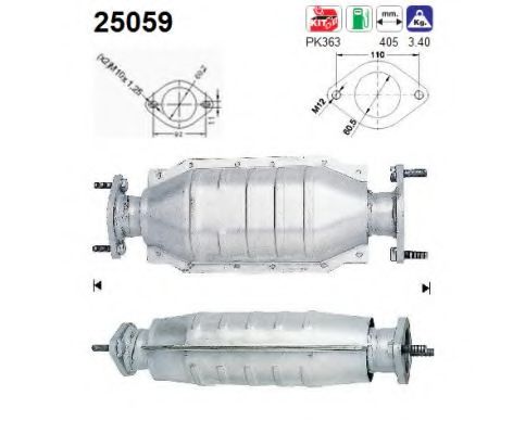 AS 25059 Катализатор для MAZDA XEDOS 6 (Мазда Кседос 6) AS 25059 Катализатор для MAZDA XEDOS 6 (Мазда Кседос 6)