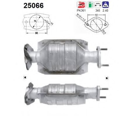 AS 25066 Катализатор для MAZDA 323 III (Мазда 323 3) AS 25066 Катализатор для MAZDA 323 III (Мазда 323 3)