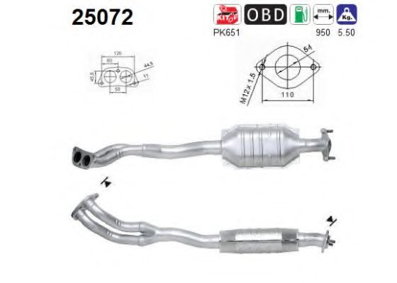 AS 25072 Катализатор для MAZDA MX-5 II (Мазда Мx-5 2) AS 25072 Катализатор для MAZDA MX-5 II (Мазда Мx-5 2)
