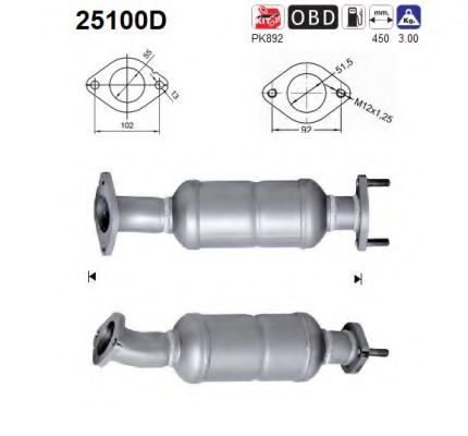 AS 25100D Катализатор для KIA CEED (Киа Сид) AS 25100D Катализатор для KIA CEED (Киа Сид)