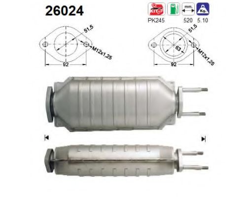 AS 26024 Катализатор для MITSUBISHI PAJERO/SHOGUN (Митсубиши/митсубиси Пажэро/шогун) AS 26024 Катализатор для MITSUBISHI PAJERO/SHOGUN (Митсубиши/митсубиси Пажэро/шогун)