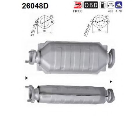 AS 26048D Катализатор для MITSUBISHI PAJERO III (Митсубиши/митсубиси Паджеро 3) AS 26048D Катализатор для MITSUBISHI PAJERO III (Митсубиши/митсубиси Паджеро 3)