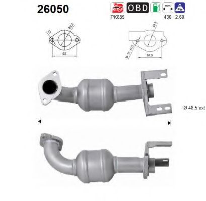 AS 26050 Катализатор для MITSUBISHI MIRAGE VI (Митсубиши/митсубиси Мирагэ vи) AS 26050 Катализатор для MITSUBISHI MIRAGE VI (Митсубиши/митсубиси Мирагэ vи)