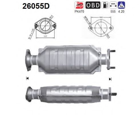 AS 26055D Катализатор для MITSUBISHI PAJERO III (Митсубиши/митсубиси Паджеро 3) AS 26055D Катализатор для MITSUBISHI PAJERO III (Митсубиши/митсубиси Паджеро 3)