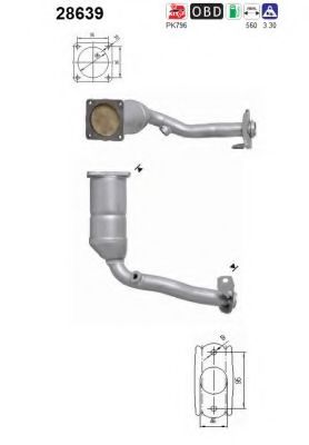 AS 28639 Катализатор для PEUGEOT 206 SW (Пежо 206 св) AS 28639 Катализатор для PEUGEOT 206 SW (Пежо 206 св)