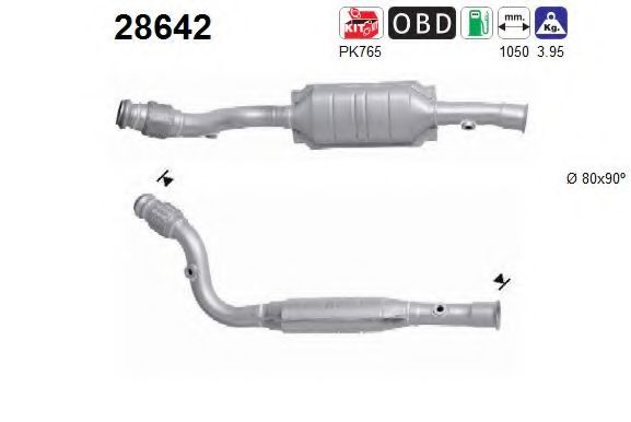 AS 28642 Катализатор для PEUGEOT EXPERT (Пежо Эxпэрт) AS 28642 Катализатор для PEUGEOT EXPERT (Пежо Эxпэрт)