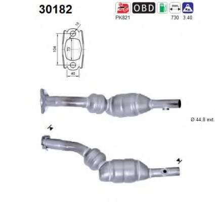 AS 30182 Катализатор для RENAULT EURO CLIO III (Рено Эуро клио 3) AS 30182 Катализатор для RENAULT EURO CLIO III (Рено Эуро клио 3)