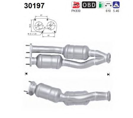 AS 30197 Катализатор для RENAULT LAGUNA II (Рено Лагуна 2) AS 30197 Катализатор для RENAULT LAGUNA II (Рено Лагуна 2)