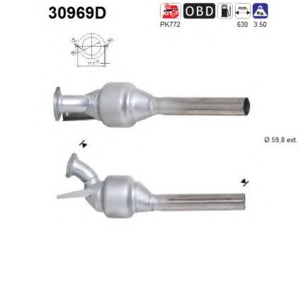 AS 30969D Катализатор для RENAULT ESPACE IV (Рено Эспейс 4) AS 30969D Катализатор для RENAULT ESPACE IV (Рено Эспейс 4)