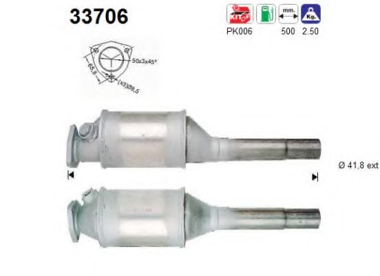 AS 33706 Катализатор для VOLKSWAGEN VENTO (Фольксваген Венто) AS 33706 Катализатор для VOLKSWAGEN VENTO (Фольксваген Венто)