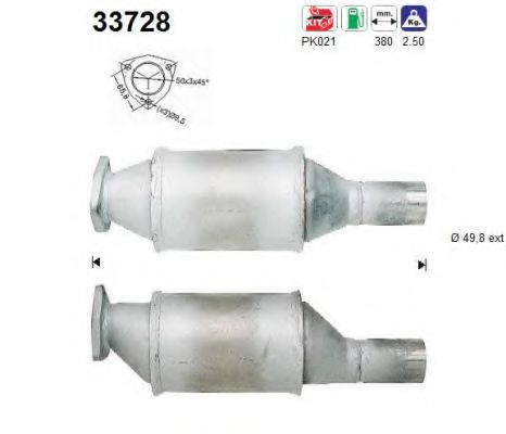 AS 33728 Катализатор для SEAT TOLEDO (Сеат Толэдо) AS 33728 Катализатор для SEAT TOLEDO (Сеат Толэдо)
