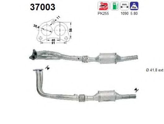 AS 37003 Катализатор для SKODA FELICIA I (Шкода Фелиция 1) AS 37003 Катализатор для SKODA FELICIA I (Шкода Фелиция 1)
