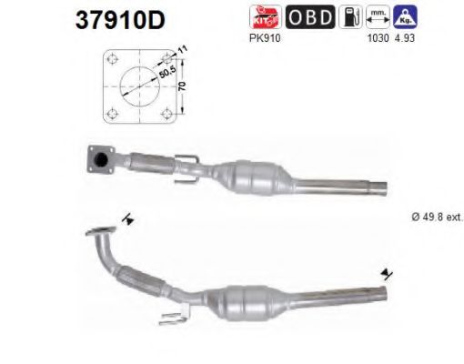 AS 37910D Катализатор для VOLKSWAGEN GOLF IV (Фольксваген Гольф 4) AS 37910D Катализатор для VOLKSWAGEN GOLF IV (Фольксваген Гольф 4)