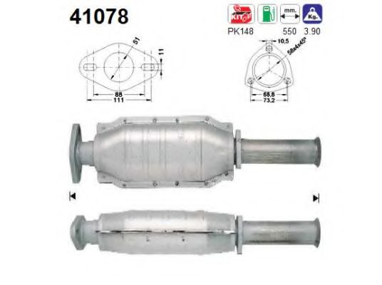 AS 41078 Катализатор для ALFA ROMEO 145 (Альфа ромео 145) AS 41078 Катализатор для ALFA ROMEO 145 (Альфа ромео 145)