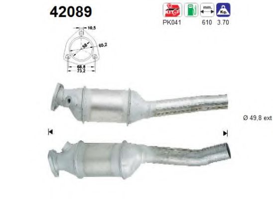 AS 42089 Катализатор для AUDI 80 (Ауди 80) AS 42089 Катализатор для AUDI 80 (Ауди 80)