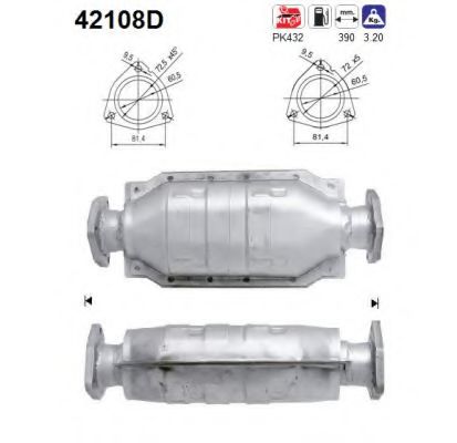 AS 42108D Катализатор для AUDI 100 (Ауди 100) AS 42108D Катализатор для AUDI 100 (Ауди 100)