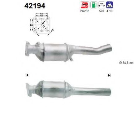 AS 42194 Катализатор для AUDI 90 (Ауди 90) AS 42194 Катализатор для AUDI 90 (Ауди 90)