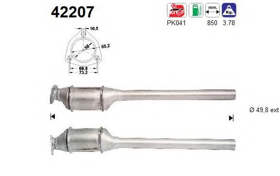 AS 42207 Катализатор для AUDI 100 (Ауди 100) AS 42207 Катализатор для AUDI 100 (Ауди 100)