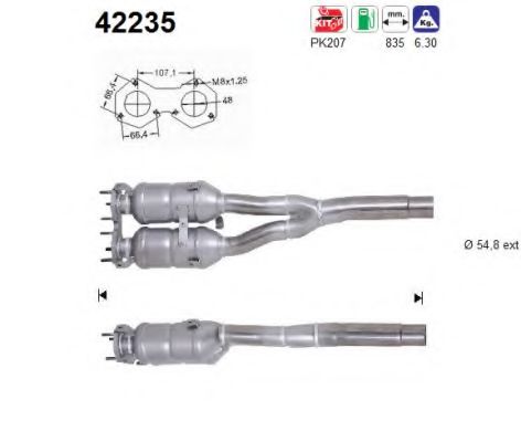 AS 42235 Катализатор для AUDI TT (Ауди Тт) AS 42235 Катализатор для AUDI TT (Ауди Тт)