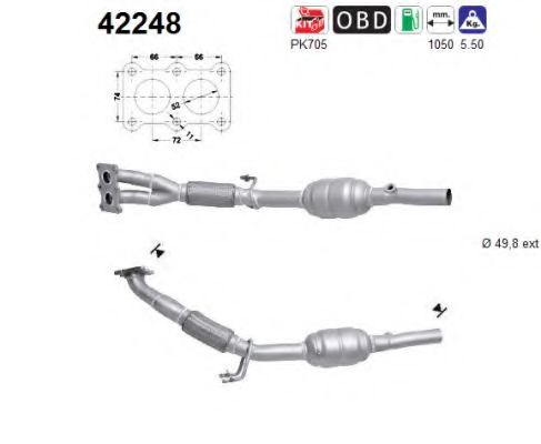 AS 42248 Катализатор для VOLKSWAGEN JETTA I (Фольксваген Жэтта и) AS 42248 Катализатор для VOLKSWAGEN JETTA I (Фольксваген Жэтта и)