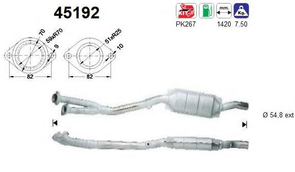 AS 45192 Катализатор для BMW (Бмв) AS 45192 Катализатор для BMW (Бмв)