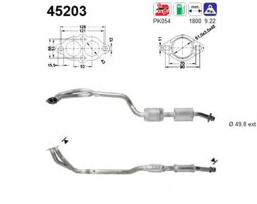 AS 45203 Катализатор для BMW (Бмв) AS 45203 Катализатор для BMW (Бмв)