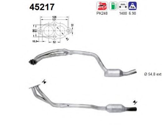 AS 45217 Катализатор для BMW Z3 (Бмв З3) AS 45217 Катализатор для BMW Z3 (Бмв З3)