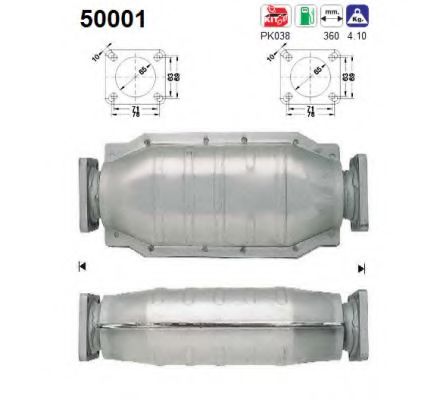 AS 50001 Катализатор для DAEWOO CIELO (Дэу Cиэло) AS 50001 Катализатор для DAEWOO CIELO (Дэу Cиэло)