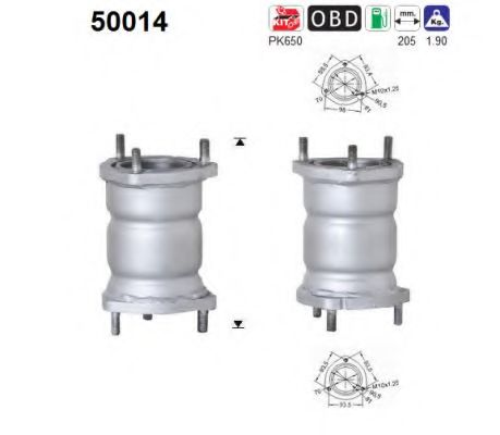 AS 50014 Катализатор для DAEWOO REZZO (Дэу Рэззо) AS 50014 Катализатор для DAEWOO REZZO (Дэу Рэззо)