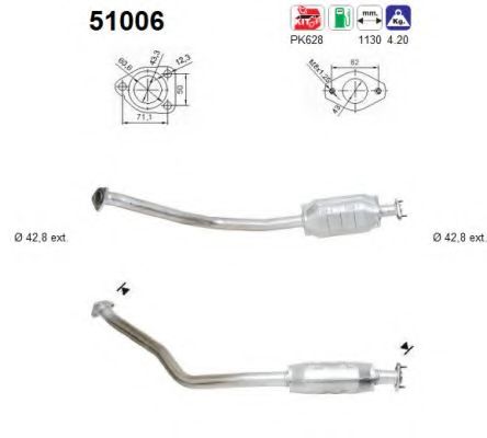 AS 51006 Катализатор для DAIHATSU TARUNA (Дайхатсу Таруна) AS 51006 Катализатор для DAIHATSU TARUNA (Дайхатсу Таруна)