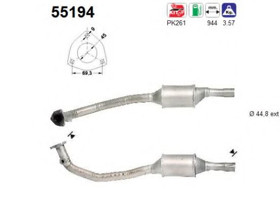 AS 55194 Катализатор для FIAT CINQUECENTO (Фиат Cинqуэcэнто) AS 55194 Катализатор для FIAT CINQUECENTO (Фиат Cинqуэcэнто)