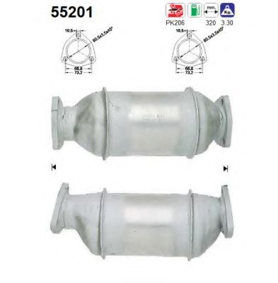 AS 55201 Катализатор для LANCIA (Лансиа/лянча) AS 55201 Катализатор для LANCIA (Лансиа/лянча)