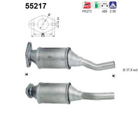 AS 55217 Катализатор для FIAT SEICENTO / 600 (Фиат Сэиcэнто / 600) AS 55217 Катализатор для FIAT SEICENTO / 600 (Фиат Сэиcэнто / 600)