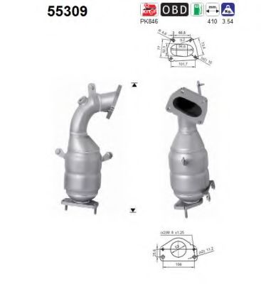 AS 55309 Катализатор для ABARTH GRANDE PUNTO (Абартх Гранде пунто) AS 55309 Катализатор для ABARTH GRANDE PUNTO (Абартх Гранде пунто)