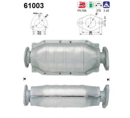 AS 61003 Катализатор для HYUNDAI EXCEL (Хендай Эxcэл) AS 61003 Катализатор для HYUNDAI EXCEL (Хендай Эxcэл)
