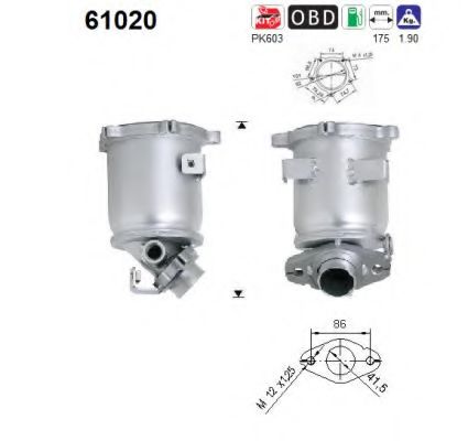 AS 61020 Катализатор для HYUNDAI ATOZ (Хендай Атоз) AS 61020 Катализатор для HYUNDAI ATOZ (Хендай Атоз)